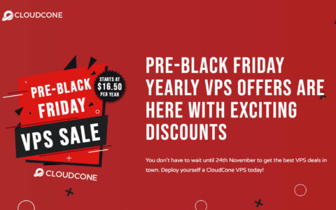 CloudCone2023年黑五预热，便宜的VPS最低1年仅需16.5美元